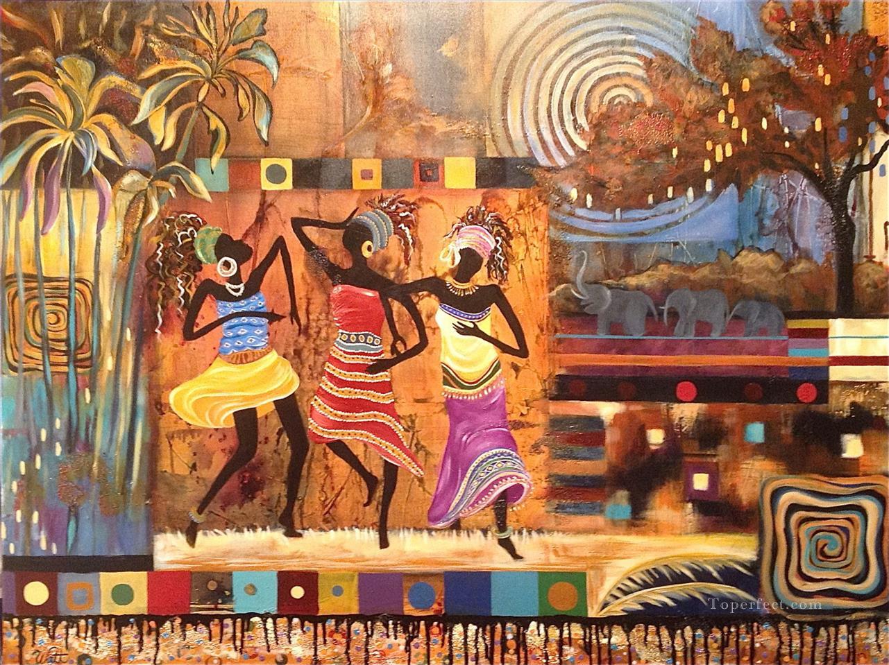Art texturé Vie d’Afriqueine Peintures à l'huile